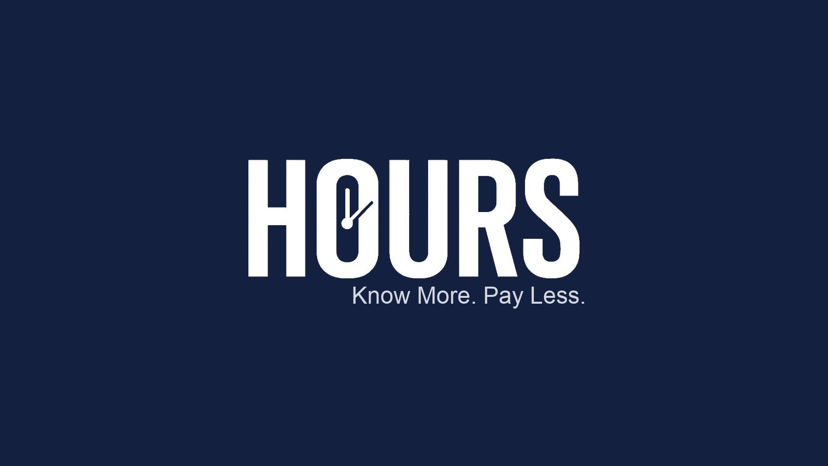 Hours brand-banner med tagline